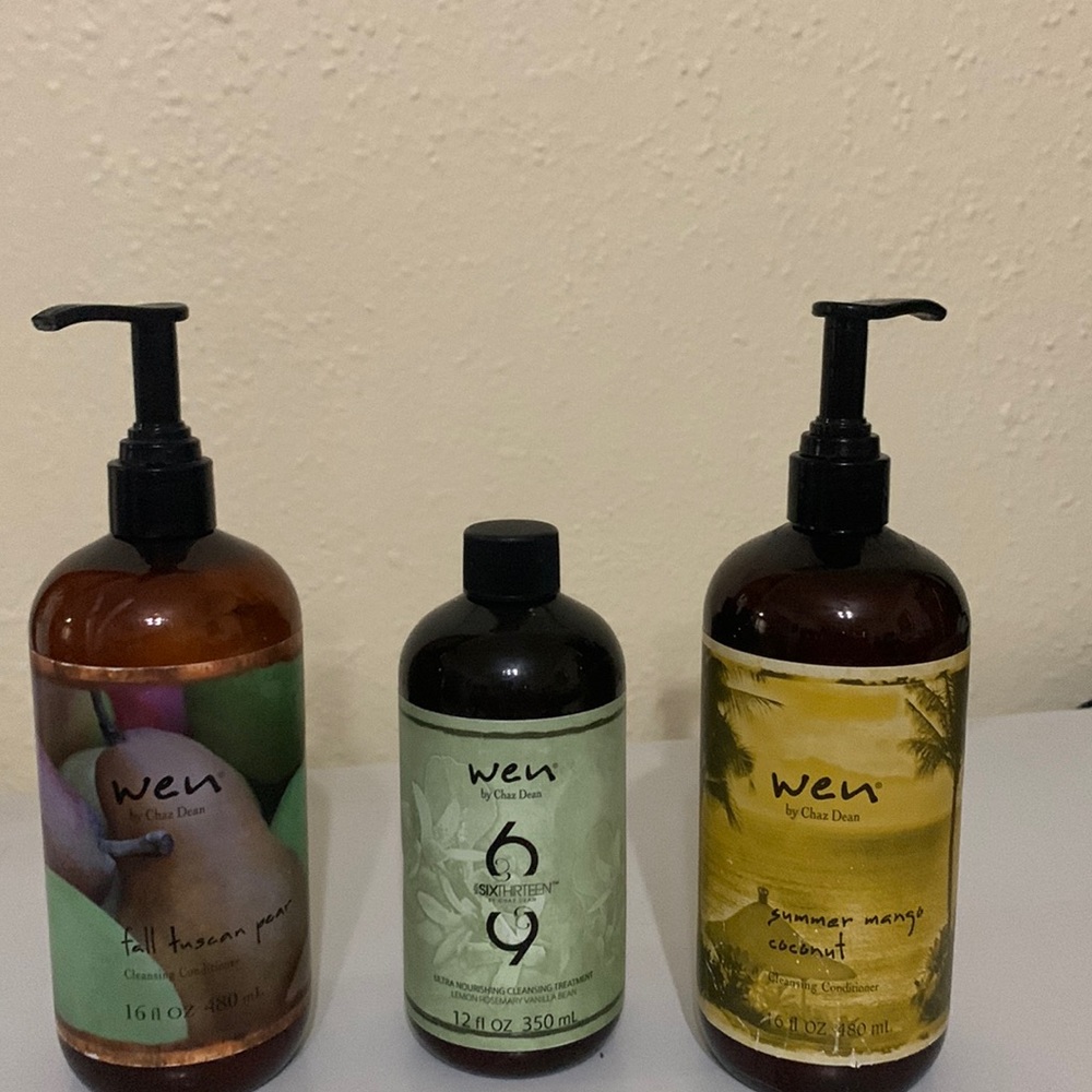 Two WEN shampoo and One WEN SIXThirteen